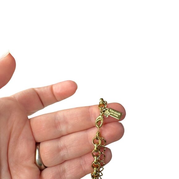 VTG Rare Y2K Kate Spade Desert Garden Statement Necklace Beaded Sparkly 22" Pink - Picture 7 of 8